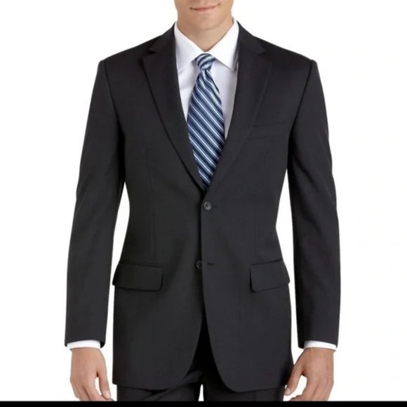 Pronto Uomo Other - Pronto Uomo Black Two Button Suit Coat Wool Blazer 42L